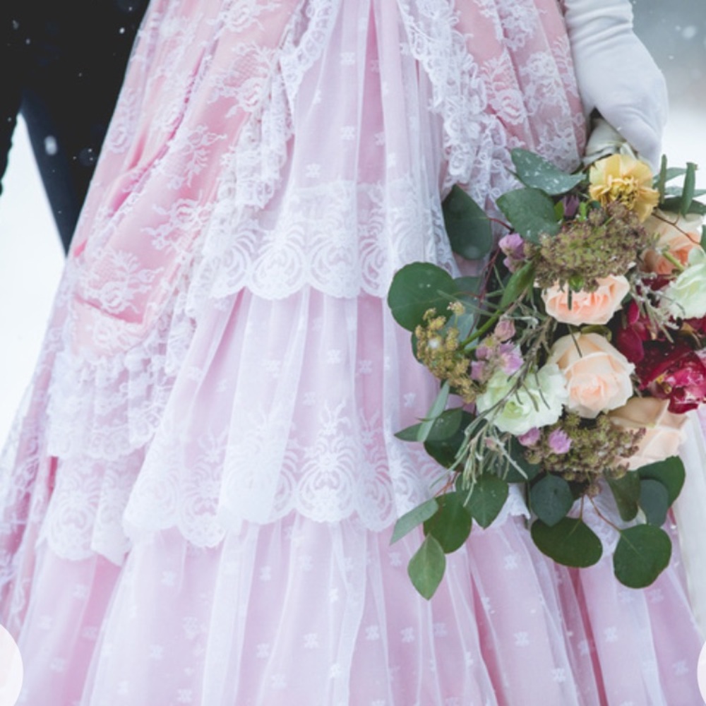 Extremely Rare! Vintage Blush pink ball gown - Picture 5 of 14